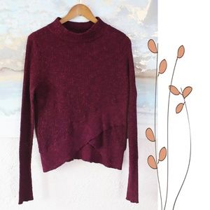 Free People aubergine high low sweater
